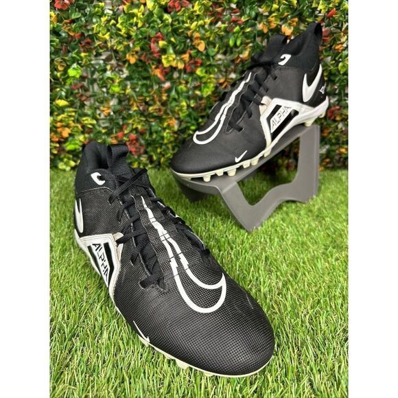 11 Nike Alpha Menace Varsity 3 Football Shoes Black CV0586-001 Lace Up Men’s 11 - Picture 1 of 8